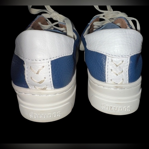 LADIES SOLUDOS NAVY BLUE SNEAKERS - Picture 4 of 9